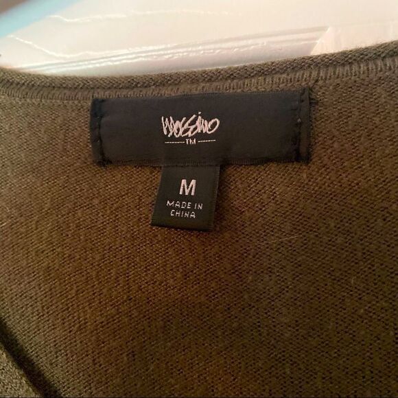 Green Mossimo Sweater Tunic Top Shirt Long Asymmetrical Fall M Medium - Picture 4 of 4